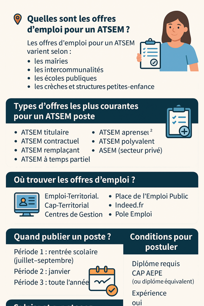 Comment trouver des offres d'emploi pour un poste d'atsem ?