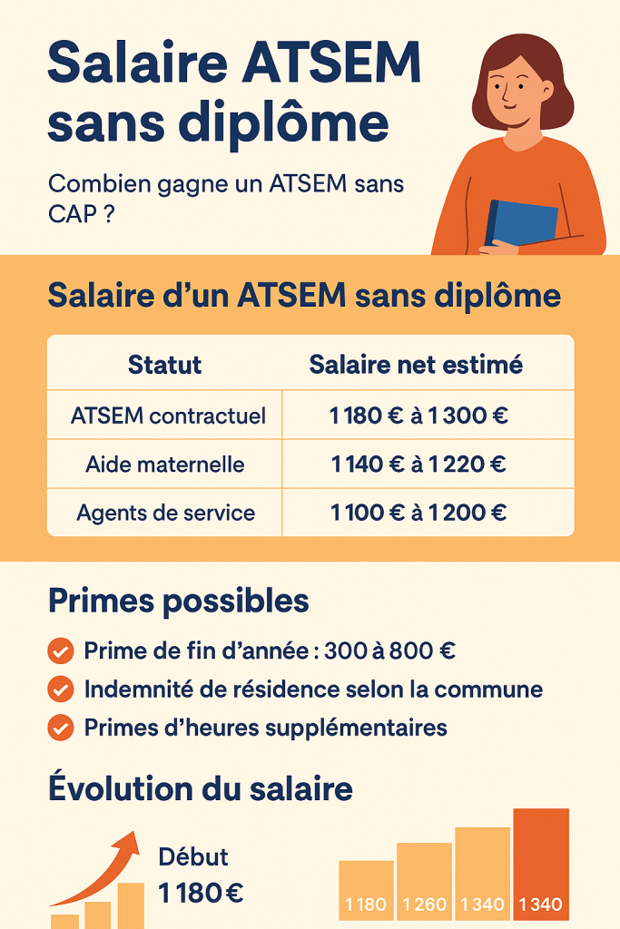 infographie du salaire d'un astem sans cap